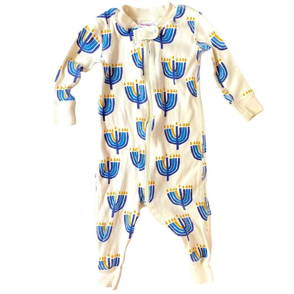 Hanna Anndersson Hanukkah Pajamas Zip Up 6-12 months